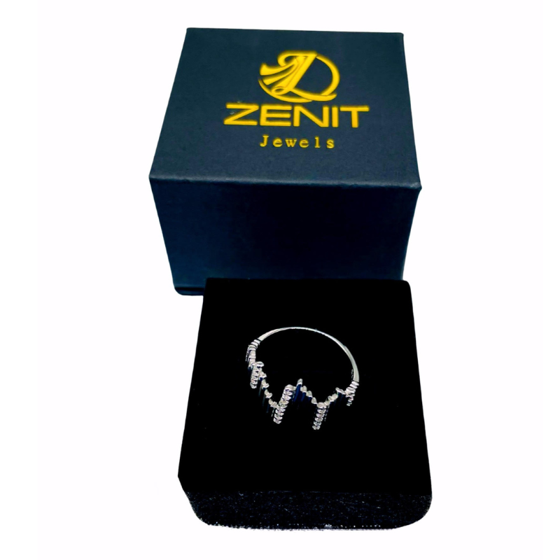 Anillo de compromiso de eternidad en plata 925