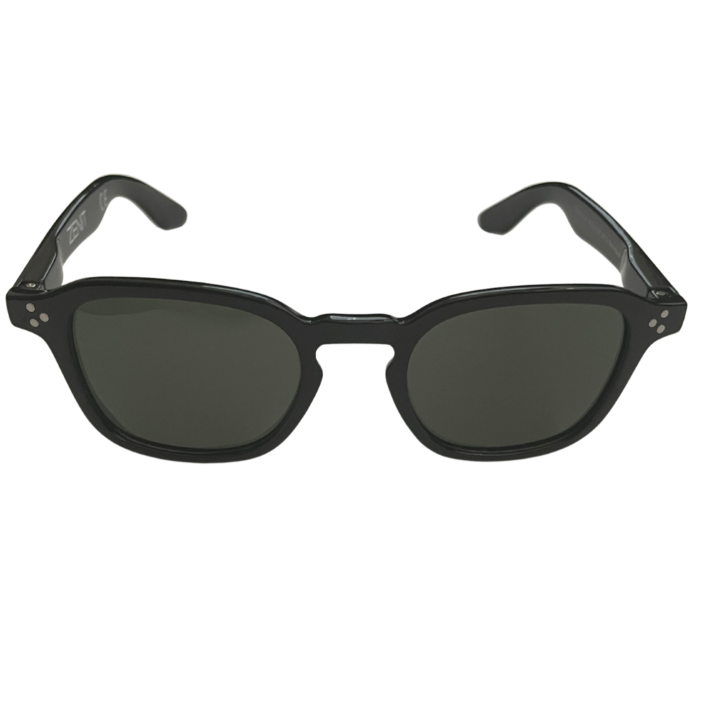 Zenit Unisex Polarized Square Sunglasses Black / green lenses